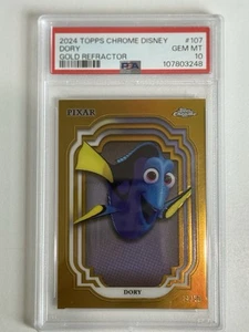 2024 Topps Chrome Disney #107 Dory Gold Refractor /50 PSA 10 Just Keep Swimming - Bild 1 von 2