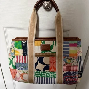 Bolso de Mano Coach Colorido Patchwork - Imagen 1 de 7