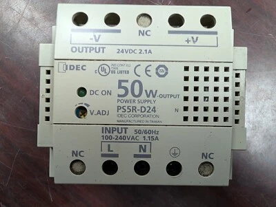 🤪 IDEC 50 WATT POWER SUPPLY 24 VDC 2.1 AMP 100-240 VAC PS5R-D24 - Image 1 of 4