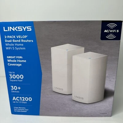 Linksys Velop 2-Pack Dual Band Routers Whole Home WiFi System - Image 1 of 4