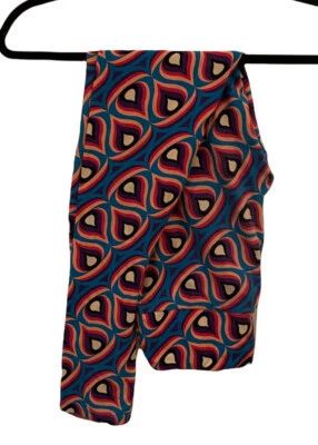 Lularoe Geométrico Único Patrón Azul Talla Única Leggings Buen Estado Foto 1 de 4