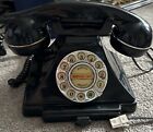 Téléphone noir filaire rétro style Astral vintage Whitehall 1212 bouton poussoir
