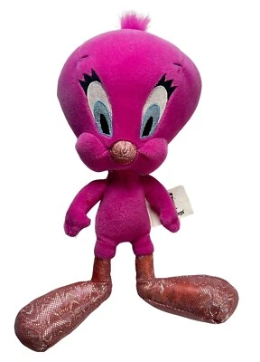 Six Flags Looney Tunes Plush Tweety Bird Small 7" Pink Shinny Stuffed Animal Toy - Image 1 of 4