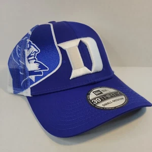 New Era 39Thirty Duke College Hat White/Blue Flexfit Size Small-Medium trucker - Picture 1 of 6