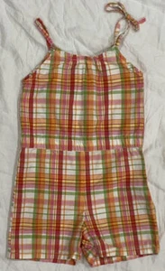 Gymboree 2008 Cherry Baby Plaid Spaghetti Strap Romper Girls Sz 6 in Ex Cond! - Picture 1 of 6