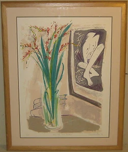 Vintage TSUGUMI OTA 'Still Life with Bather' POST MODERNIST Lithograph - Listed - Picture 1 of 12