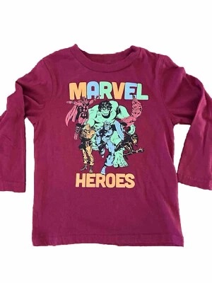 Marvel Superheroes  Boys Long Sleeve ￼T-Shirt Size 4 Hulk, Flash Free Shipping ￼ - Image 1 of 2