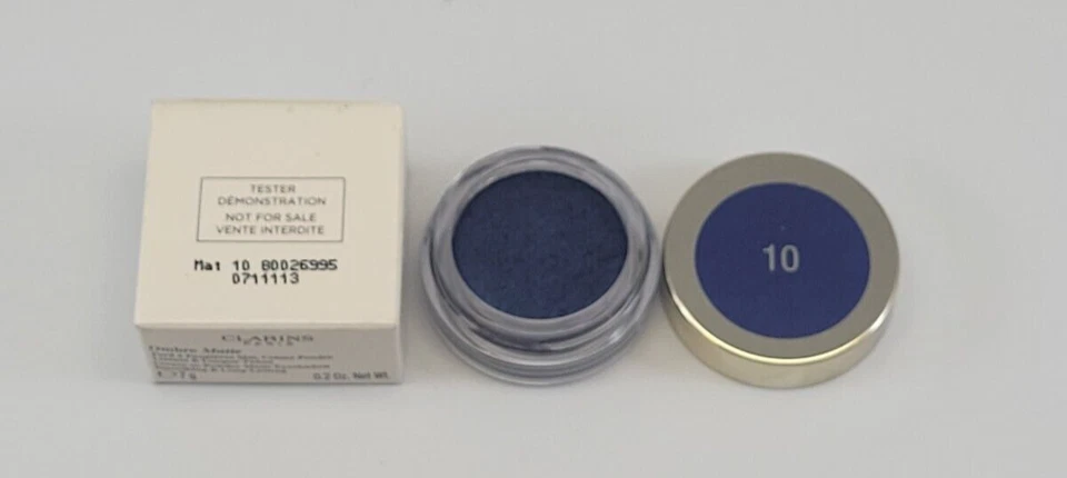CLARINS OMBRE MATTE CREAM TO POWDER EYESHADOW TESTER 10 MIDNIGHT BLUE - Image 1 of 4