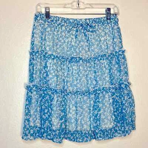 Vero Moda NWT VMSMilla Short Frill Skirt in Blue/White, lined spring floral - Picture 1 of 5