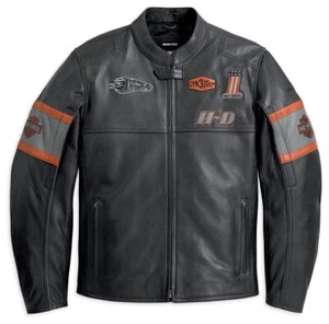 Herren Harley Jacke Eagle Style Leder Bikerjacke - Moto Racing - Bild 1 von 11