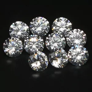 Natural 10 Pcs Lot 2.00 mm Round D Color VVS1 Brilliant Cut White Loose Diamond - Picture 1 of 7