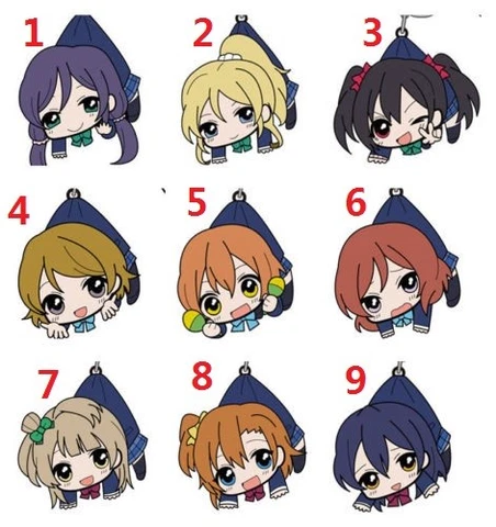Anime Love Live! Lovelive Nico Kotori Maki Rubber Strap Charm Keychain Keryring Cover