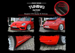 Bodykit Frontspoiler Diffusor Schweller ABS für VW Beetle 5C R-Line Schwarzglanz - Bild 1 von 12