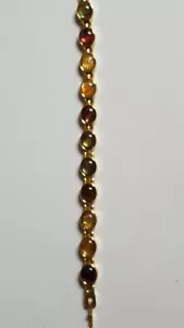 VINTAGE Stamped BRACELET with Mixed Cabachon Stones 7" - Picture 1 of 6