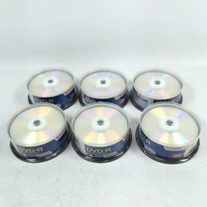 6 x NEW SEALED Pack of 25 Verbatim DVD-R 4.7 GB 120 Min 1X-2X Speed - Picture 1 of 5