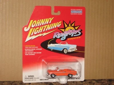 Johnny Lightning 1956 Chevy Convertible '56 Orange Ragtops Series 2002 - Image 1 of 2