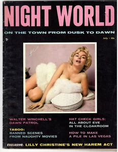 Vintage NIGHT WORLD Men's Magazine #1 Lily Christine, Dorothy Schneider , 1957 - Imagen 1 de 3