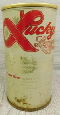 Man Cave Lucky Lager Beer San Francisco California Premium Pull Tab Beer Can - Image 1 of 4