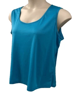 Camiseta sin mangas tejida Cato para mujer turquesa talla 18-20W 100 % poliéster - Imagen 1 de 12