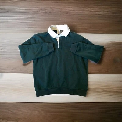 Sudadera Zara Mujer Pequeña Pullover Verde Cuello Polo Capa Preppy T1 Foto 1 de 4