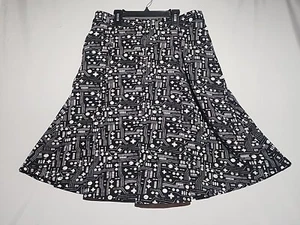 LuLaRoe Madison Women's Black And White Gamer Controller Pleated Skirt Size L - Picture 1 of 6