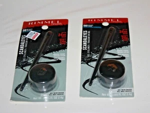 Delineador de ojos de gel impermeable Rimmel Scandaleyes, 001 negro lote de 2 en caja - Imagen 1 de 2