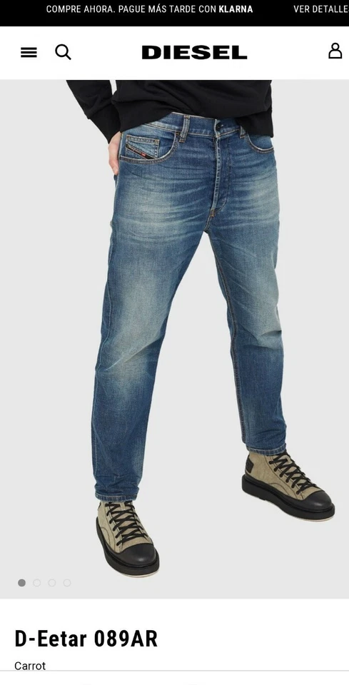 MEN'S Diesel D-EETAR Tapere SIZE WAIST 31" LENGTH 30" 089AR STRETCH