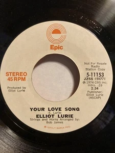 Elliott Lurie Your Love Song DEMO Record 7" 45rpm VG+ stereo/mono PET RESCUE - Imagen 1 de 2