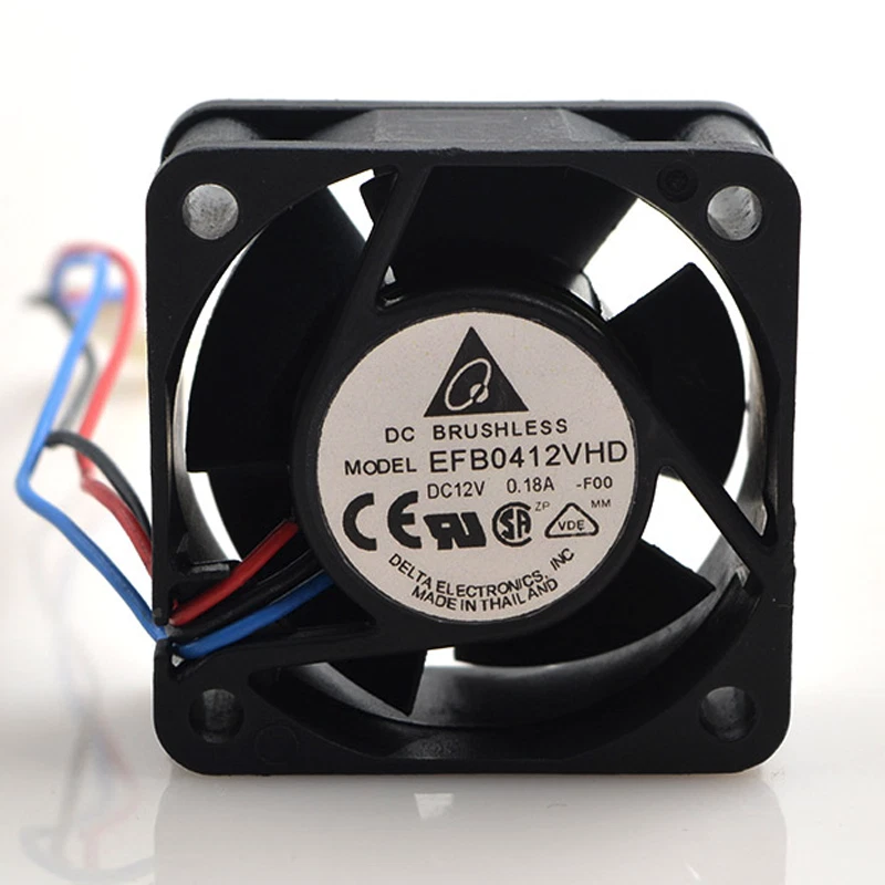 Delta EFB0412VHD BRUSHLESS Cooling Fan DC 12V 0.18A 3pin Cooler Fan 40x40x20mm - Image 1 of 4