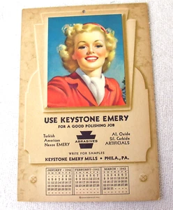 Calendario publicitario Keystone Emery 1942, enero, febrero, marzo - Imagen 1 de 7