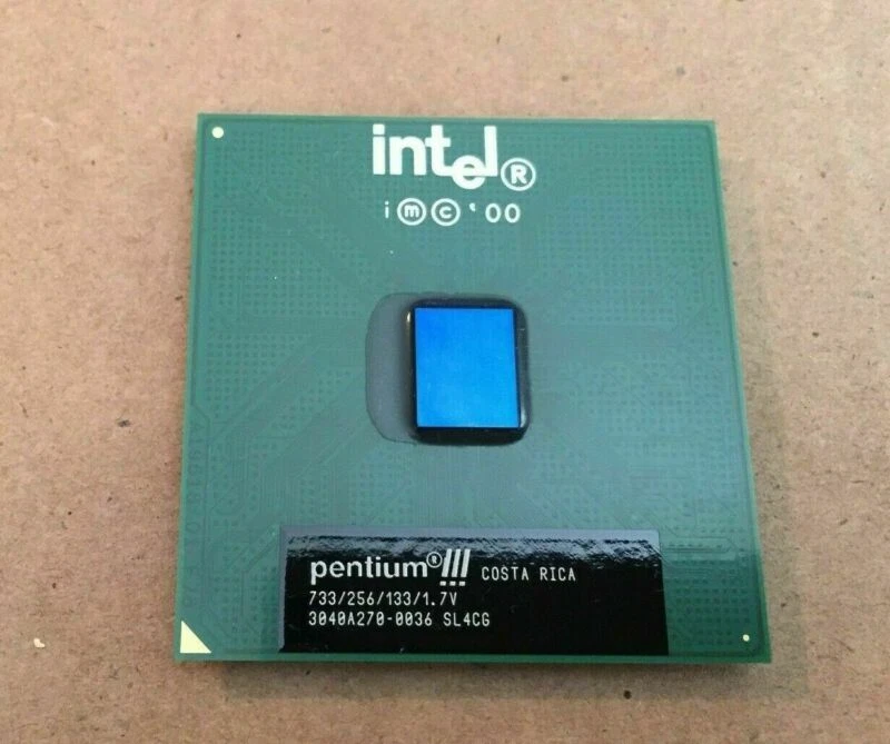 Intel Pentium III 733mhz/256kb/133mhz FSB Socket 370 CPU Processor SL4CG - Image 1 of 1