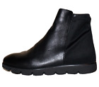 VANELI Black Leather & Spandex JURO Zip-Up Ankle Boots US 9W