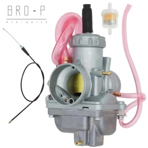 Carburetor & Throttle Cable Fit Yamaha DT100 1974-1980 DT125 1977-1981 New - Picture 1 of 8