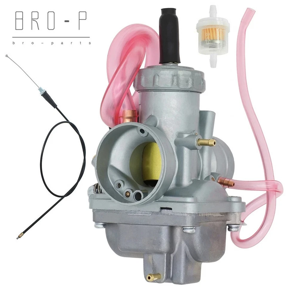 Carburetor & Throttle Cable Fit Yamaha DT100 1974-1980 DT125 1977-1981 New - Image 1 of 4