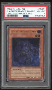 PLAGUESPREADER ZOMBIE YUGIOH 2008 CROSSROADS of CHAOS CSOC-EN031 ULTIMATE PSA 8 - Picture 1 of 2