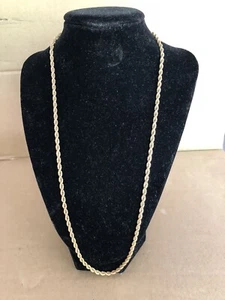 Collar de cadena de cuerda NAPIER tono dorado ropa de trabajo clásica de carrera 24" - Imagen 1 de 7