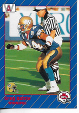 1991 All World Canadian Football CFL Greg Battle Card #98
