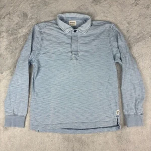 Camisa Polo de Rugby Todd Snyder Para Hombre Manga Larga Blanco Lavado Azul Índigo Delgada M - Imagen 1 de 11