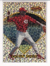 1996 BOWMAN'S BEST CALVIN REESE ATOMIC REFRACTOR PARALLEL CARD #12