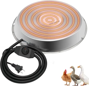Chicken Water Heater for Winter,10" Heating Base for Metal/Plastic Chicken Water - Picture 1 of 5