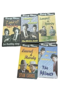 Laurel And Hardy VHS Lot Of 5 Movies New - Picture 1 of 1