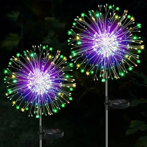 150 LED Solarleuchte Feuerwerk Licht Fee Lichterkette Straßenlaterne Garten Deko - Bild 1 von 64