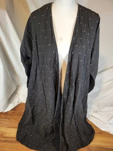 Raag Size M India Cotton Long Open Front Duster Lagenlook Boho Flowy - Picture 1 of 5