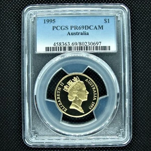 *1995 $1 PROOF coin. PCGS PR69 DCAM! VERY HIGH GRADE! Mob of Roos! SCARCE GRADE! - Picture 1 of 4