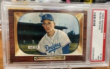 1955 Bowman #196 Russ Meyer PSA 7 Brooklyn Dodgers Pop 65