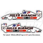 JULES BIANCHI RIP Formel 1 Automobilrennfahrer 120mm Vinyl Sticker, Aufkleber x2
