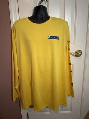 Camiseta de manga larga Hurley para hombre XXL camiseta solar amarilla UPF hechizo atlético Foto 1 de 4