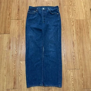 Levi's Men's 501 Jeans Button Fly Denim Workwear Blue Jeans Measures 34x33 - Picture 1 of 8