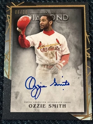 Ícones de diamante Ozzie Smith 2022 Topps autografados 6/10. St Louis Cardinals 💎💎💎 - Imagem 1 de 3