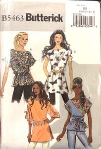 Butterick 4 Top Patterns B5463~~Uncut Size 8-14 Boat Neck 3/4 Sleeve Flowy - Picture 1 of 11
